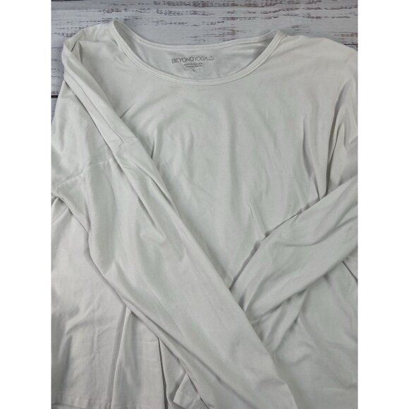 BEYOND YOGA Women's White Long Sleeve Daydreamer Pullover Shirt Large Activewear - Picture 9 of 11